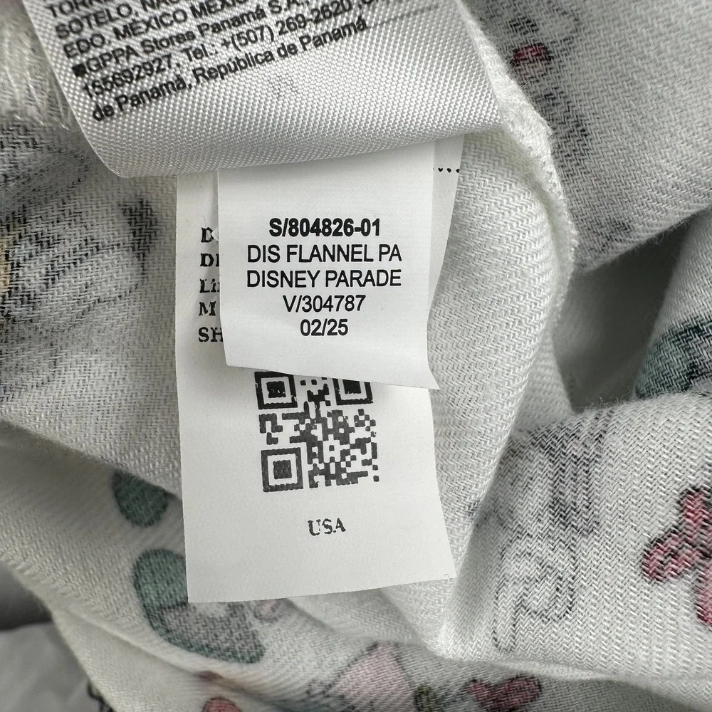 Old Navy x Disney‎ Women's White Mickey Mouse Parade Flannel Pajama Pants Size M